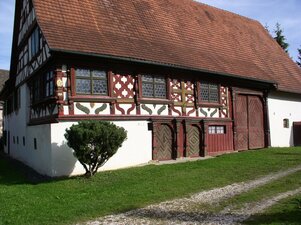 Foto des Ochsenbeckenhauses, eines alten Fachwerksgebäudes in Talheim